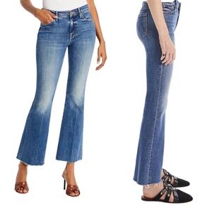Mother Denim The Weekender Fray Jeans Walking On Coals Flare Raw Hem Mid-Rise 26